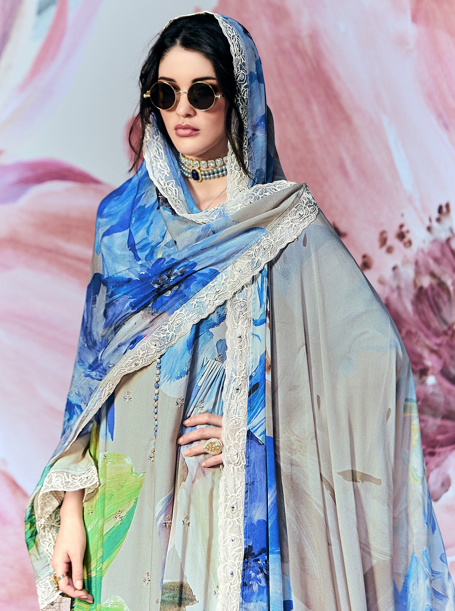 Sukriti Pure Muslin Multi Colour Dress Material