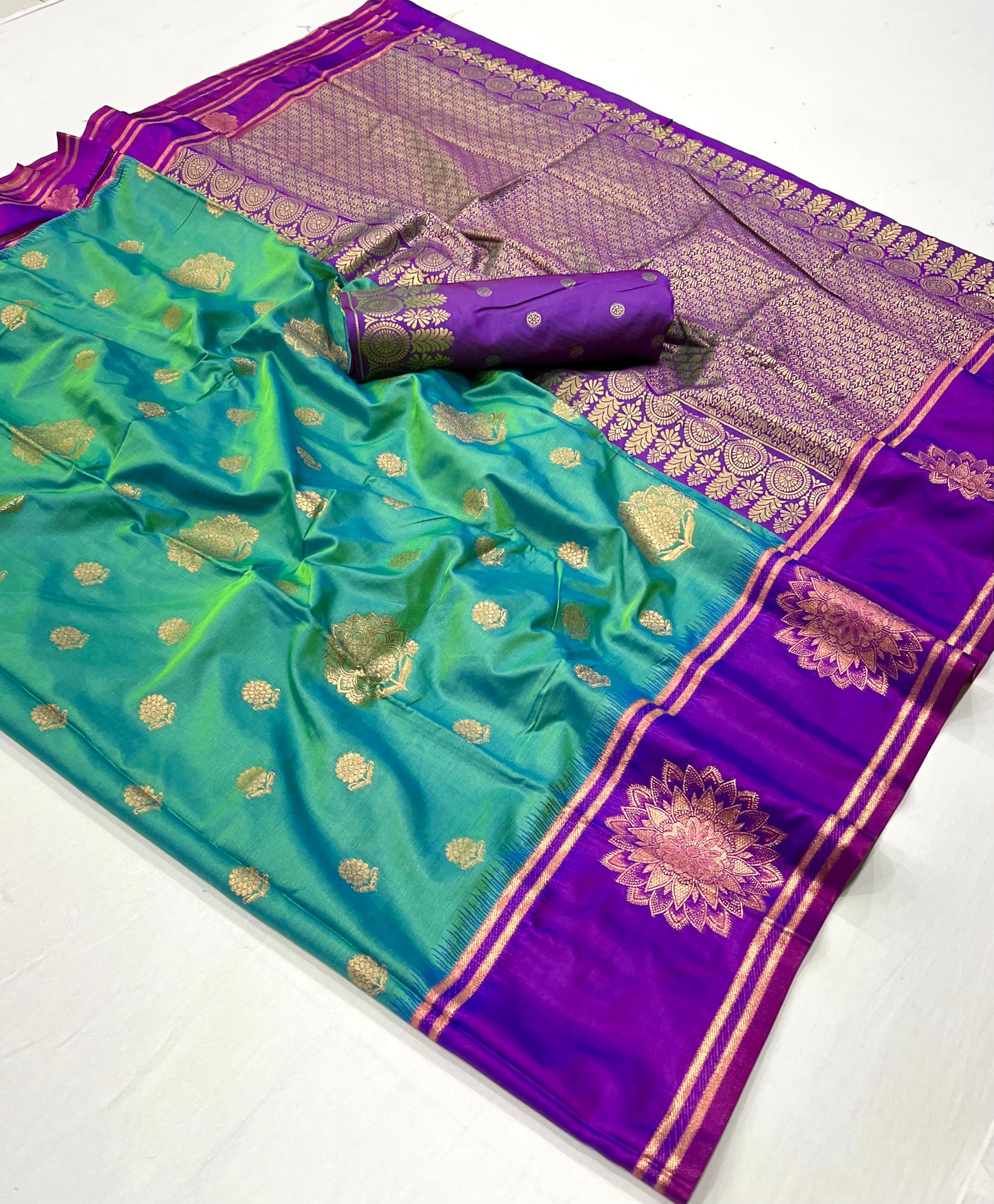 Tarini Two Tone Silk Saree - 6 Colours
