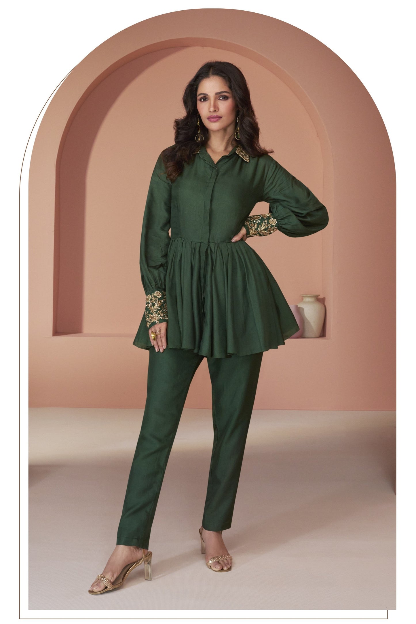 Divyanshi Green Cord Set