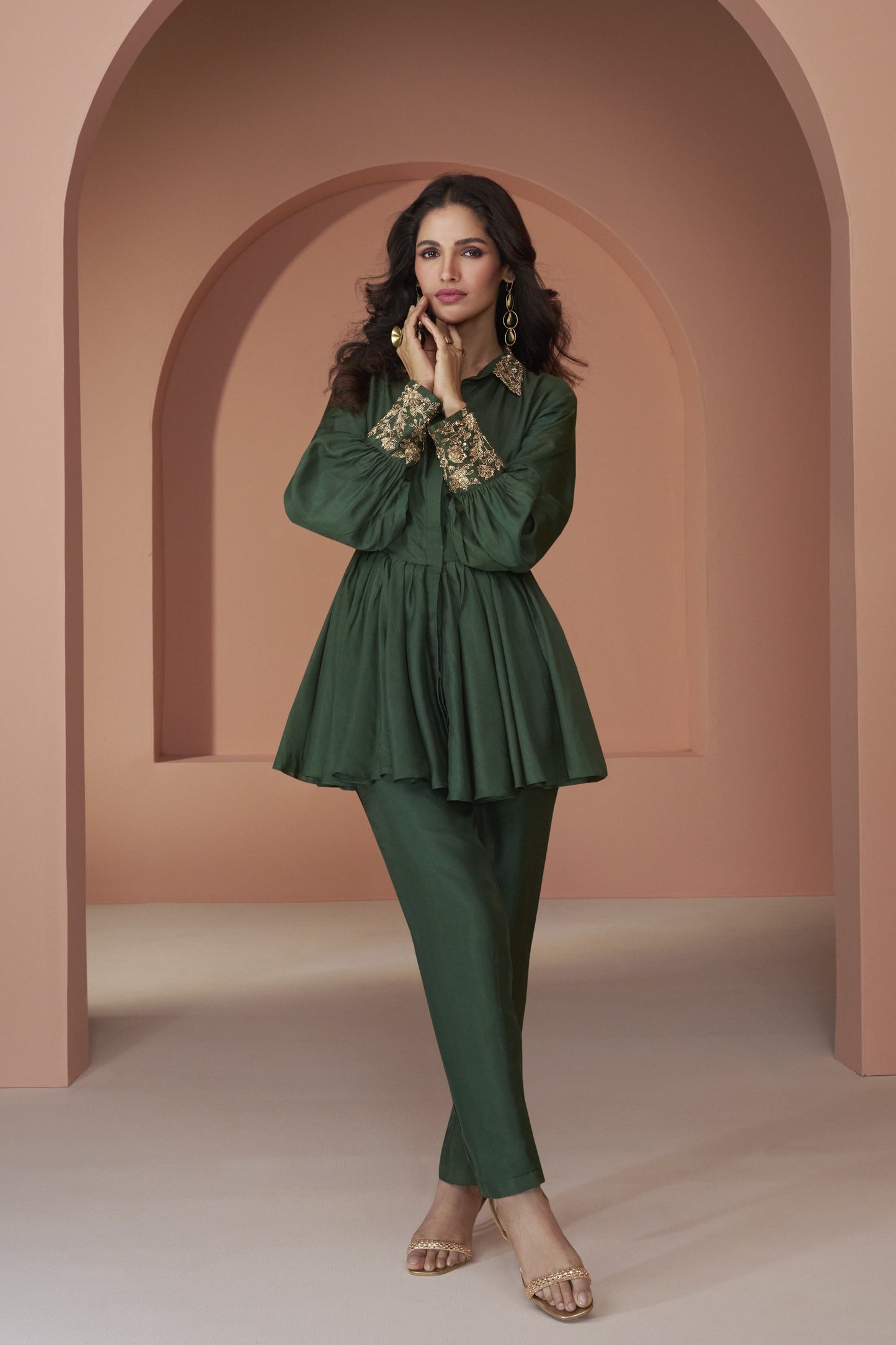 Divyanshi Green Cord Set