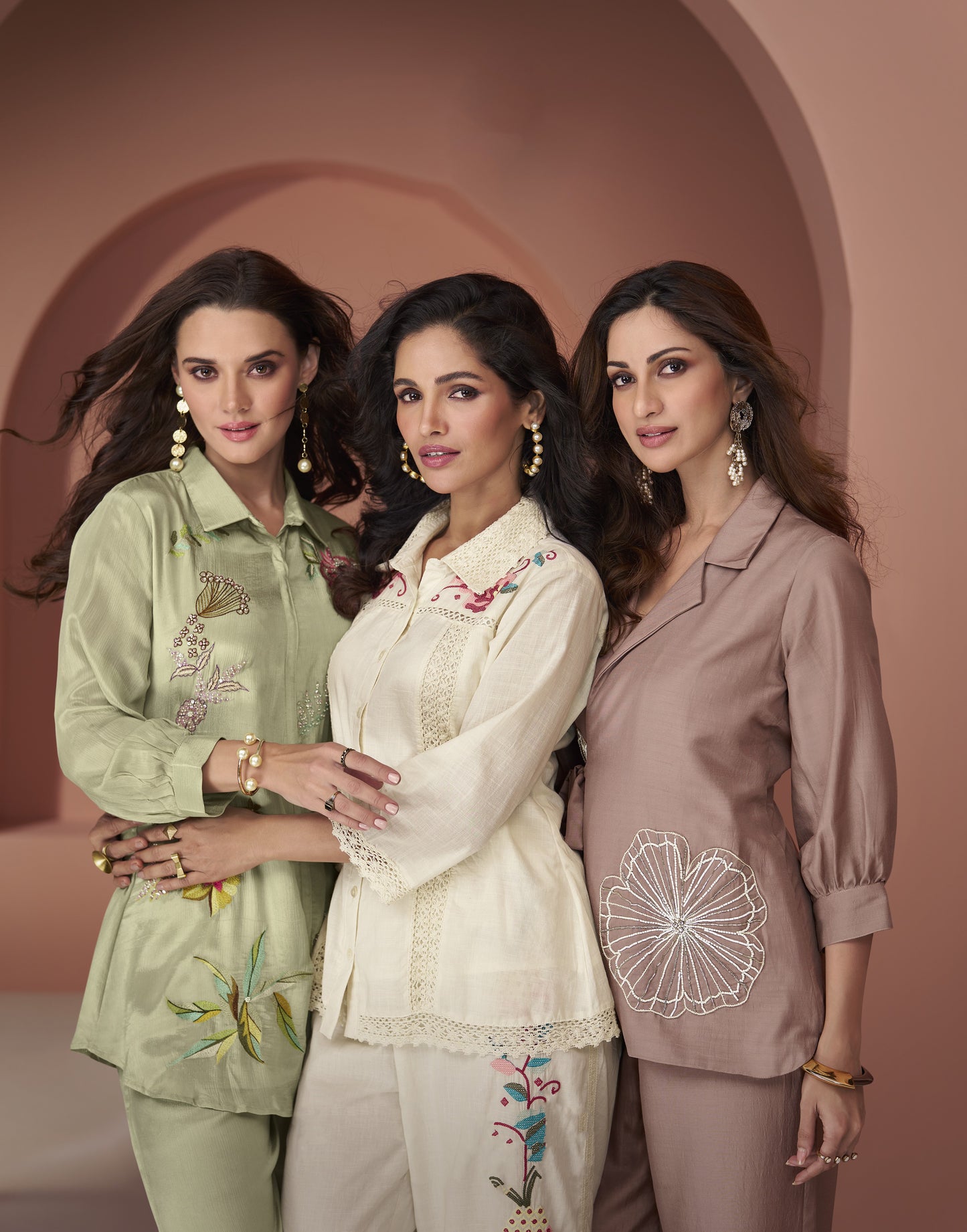 Divyanshi White Cord Set