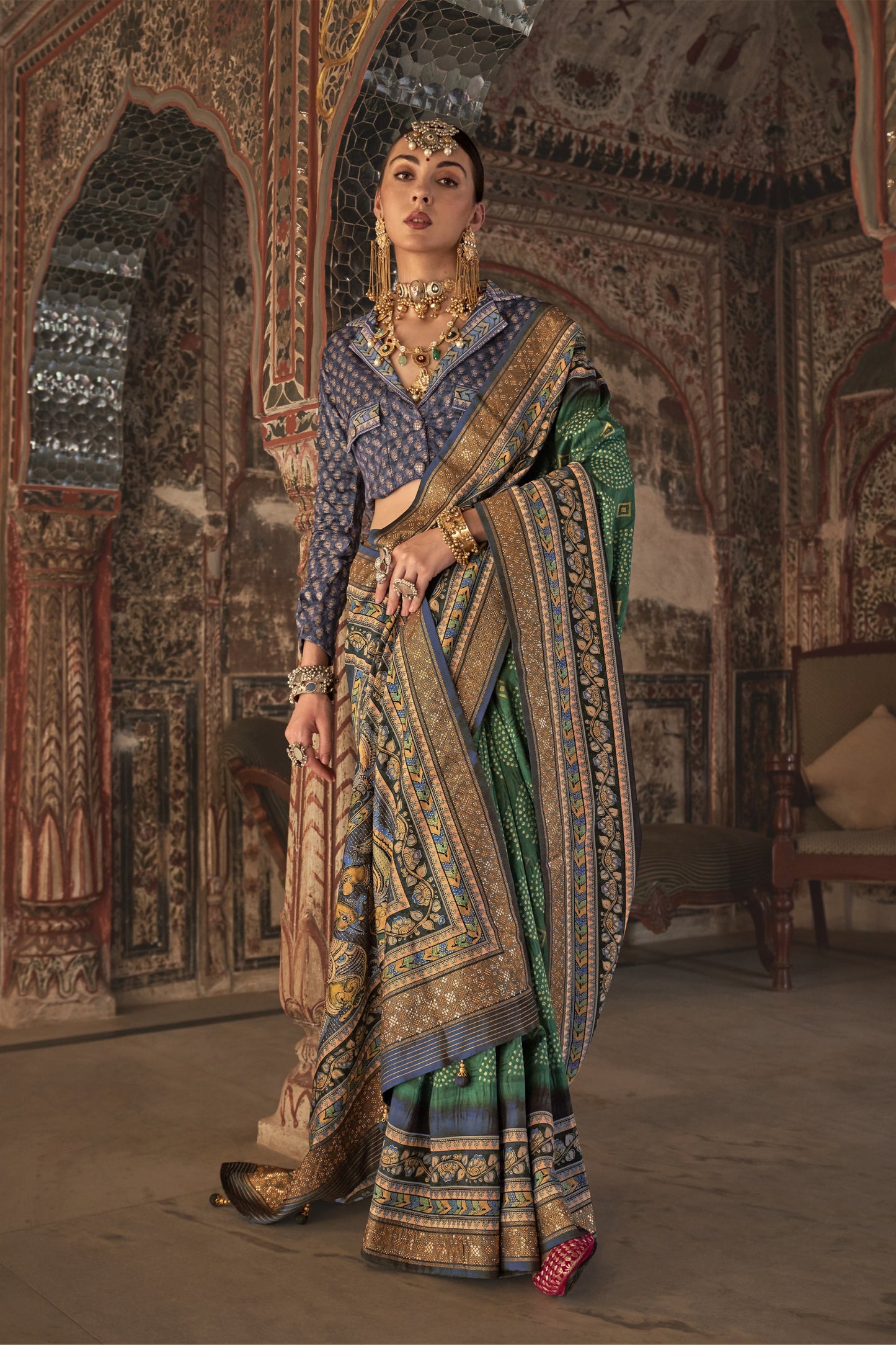 Devika Green Silk Saree