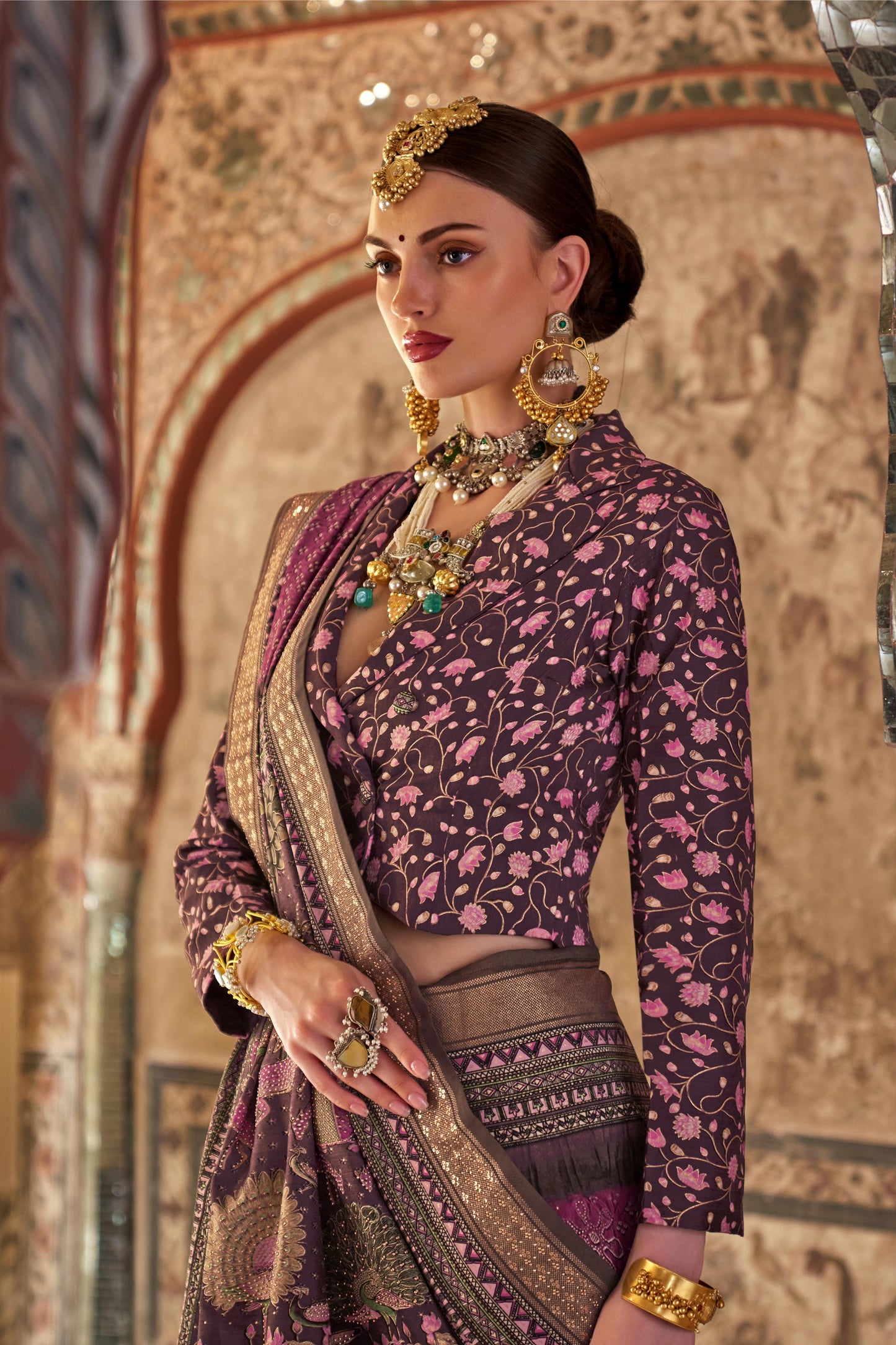 Devika Dark Purple Silk Saree
