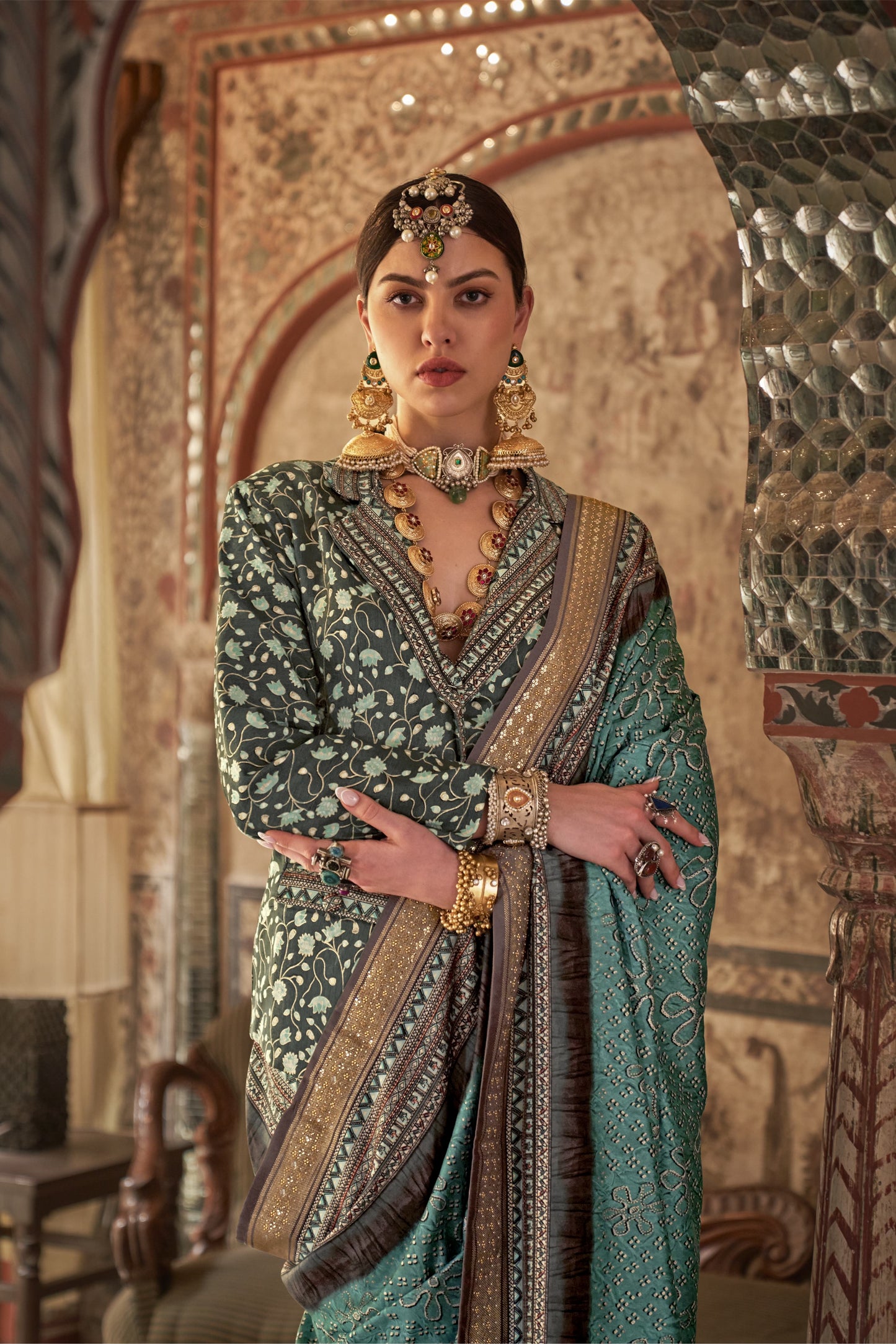 Devika Light Green Silk Saree