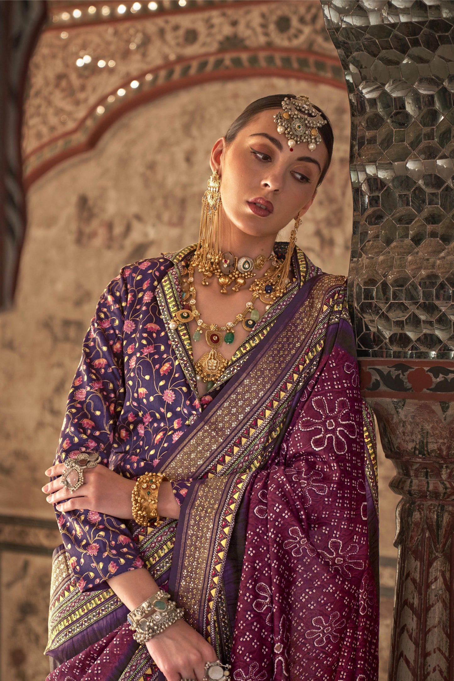 Devika Maroon Silk Saree