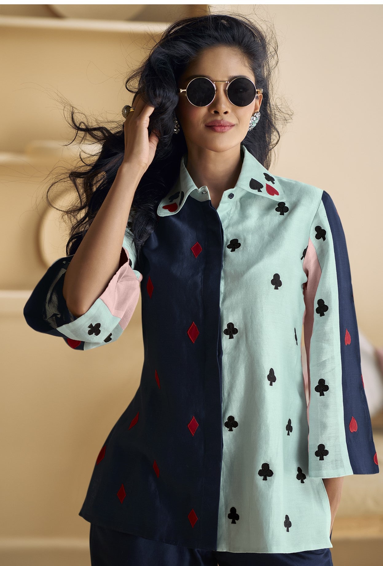 Sneha Blue & Teal Cord Set