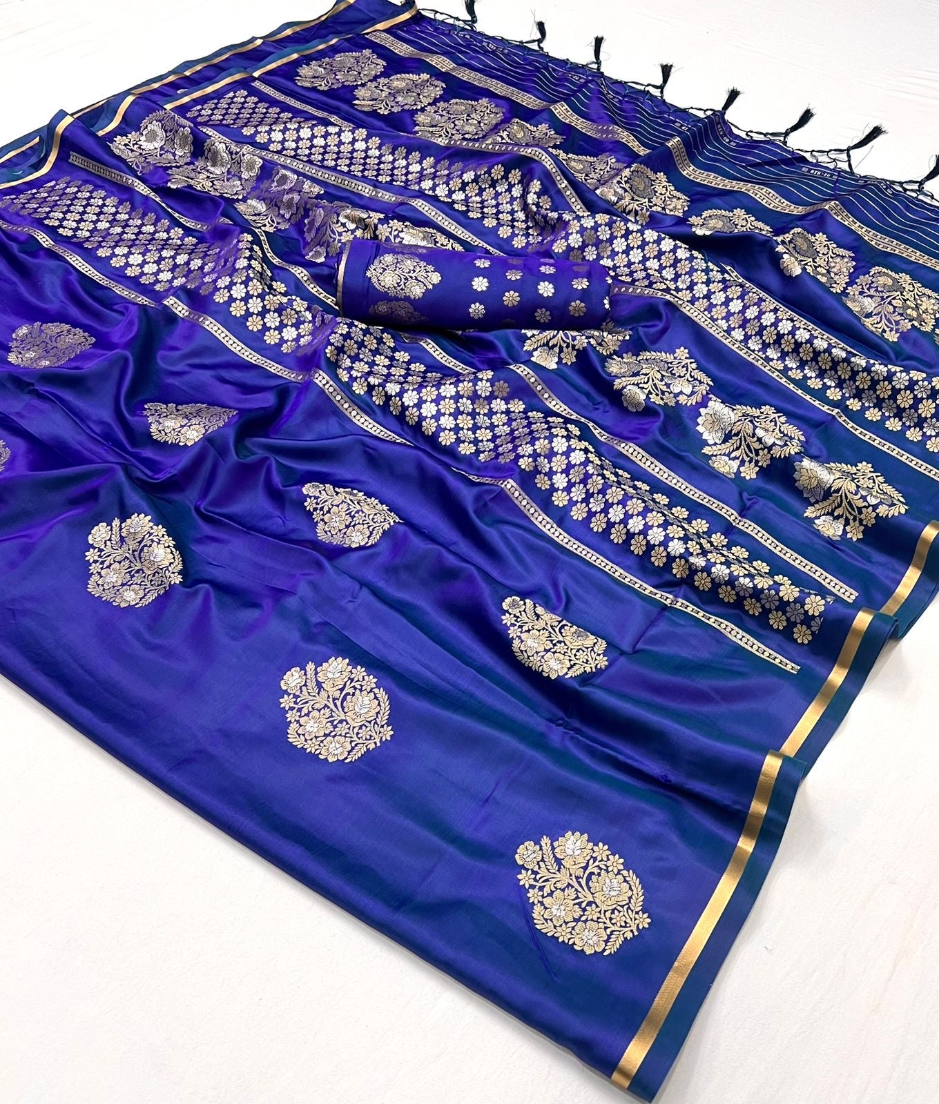 Aarohi Pure Satin Silk Saree - 6 Colours