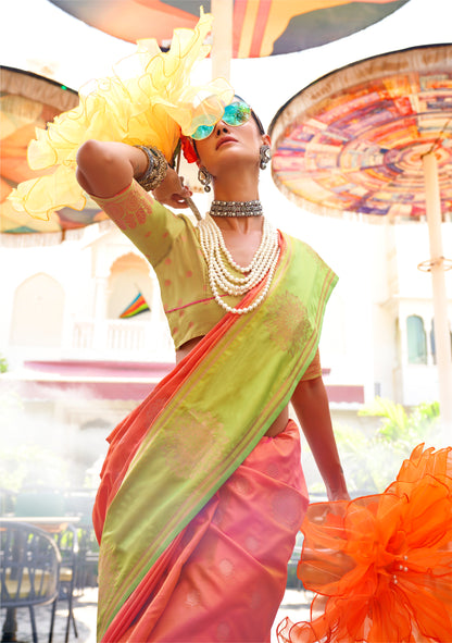 Tarini Two Tone Silk Saree - 6 Colours