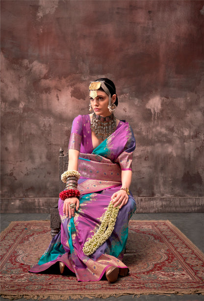 Sharini Multi Colour Silk Saree