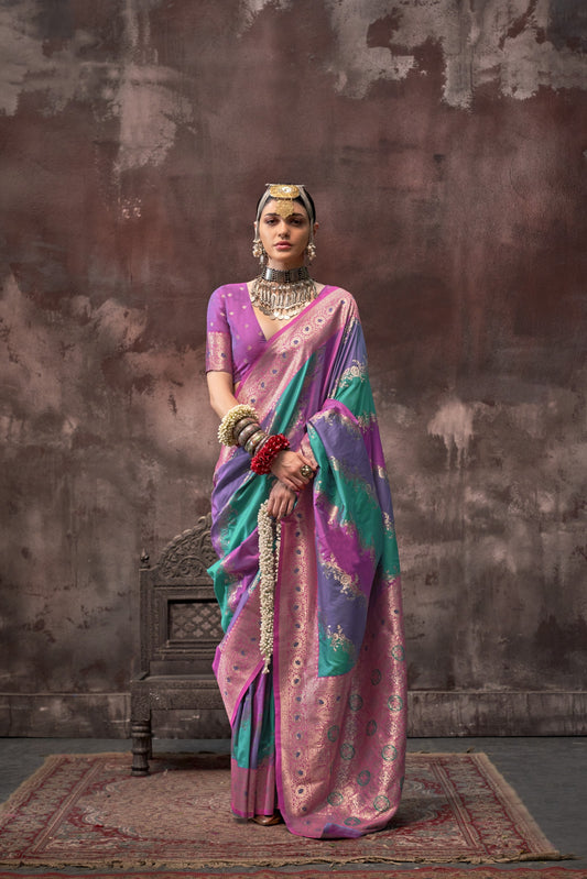 Sharini Multi Colour Silk Saree