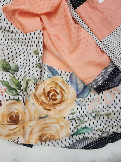Cream Printed Modal with Embroidery