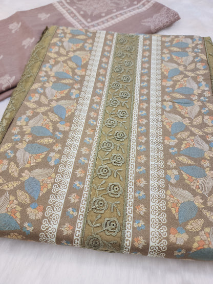 Green Pure Cotton Printed Suit