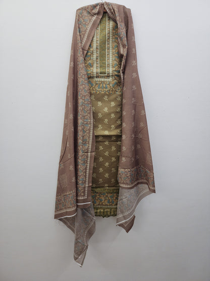 Green Pure Cotton Printed Suit