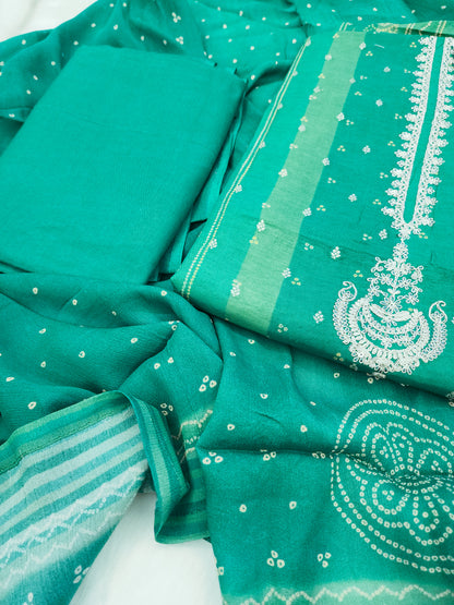 Green Silk Suit