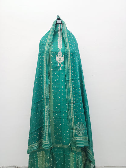 Green Silk Suit