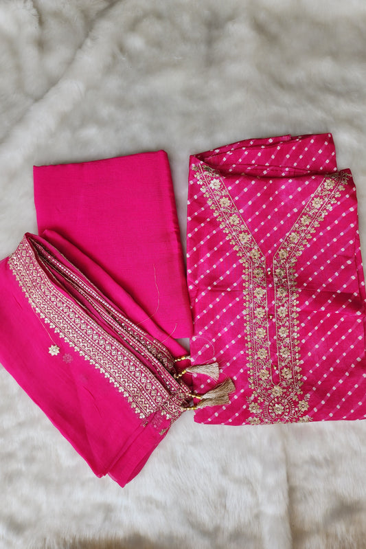Pink Silk Suit
