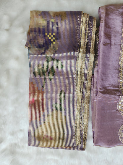 Lavender Shimmer Tissue Suit