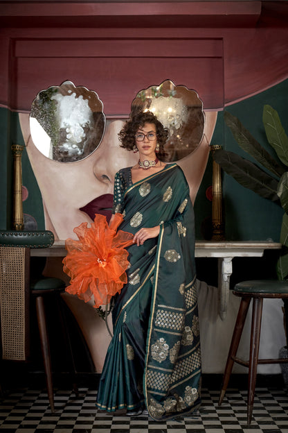 Aarohi Pure Satin Silk Saree - 6 Colours