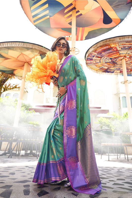 Tarini Two Tone Silk Saree - 6 Colours