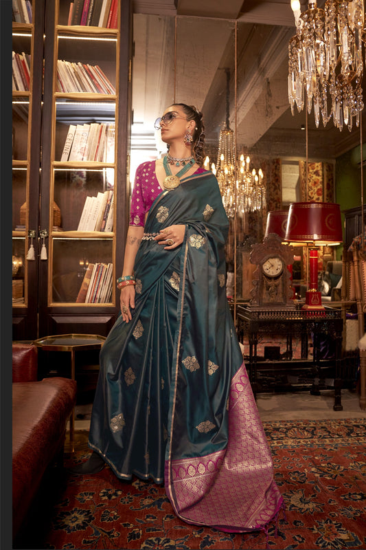 Revati Grey Slik Saree