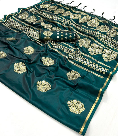 Aarohi Pure Satin Silk Saree - 6 Colours
