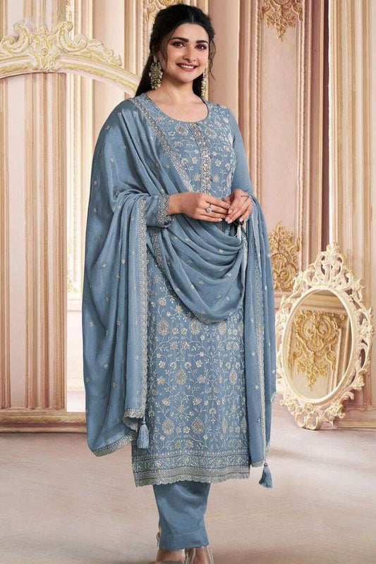 Taruna Chinon Dress Material - 6 Colours
