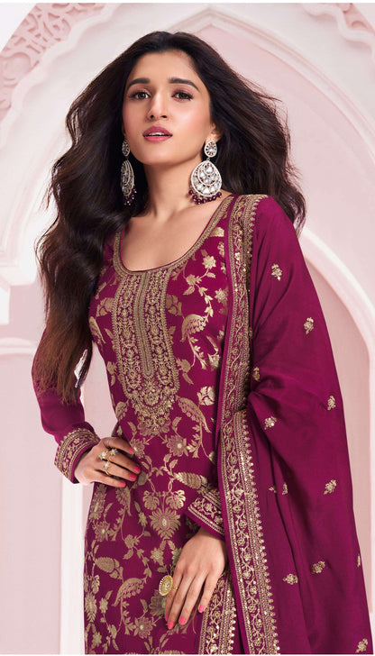 Prakriti Chinnon Dress Material - 6 Colours
