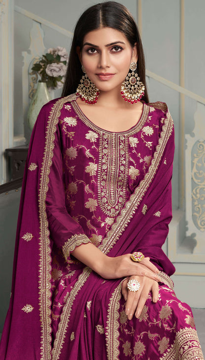 Shristi Embroidered Silk Dress Material