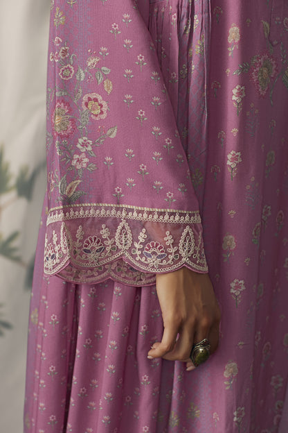 Aaradhya Pink Muslin Digital Print Dress Material