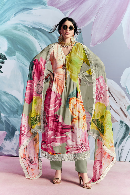 Sukriti Pure Muslin Multi Colour Dress Material