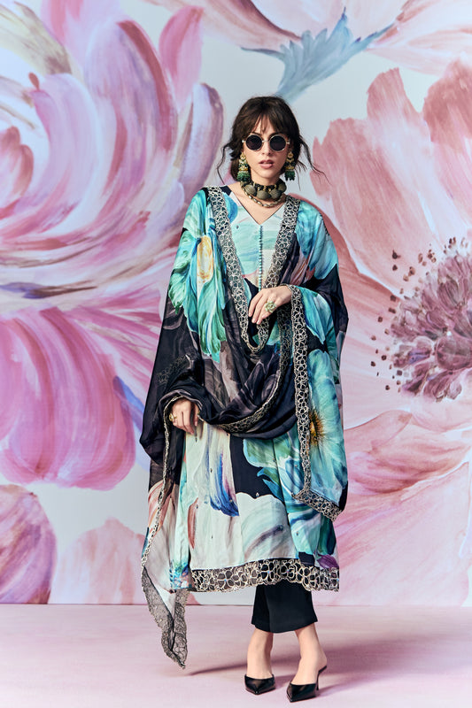 Sukriti Pure Muslin Multi Colour Dress Material