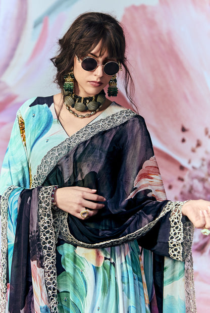 Sukriti Pure Muslin Multi Colour Dress Material