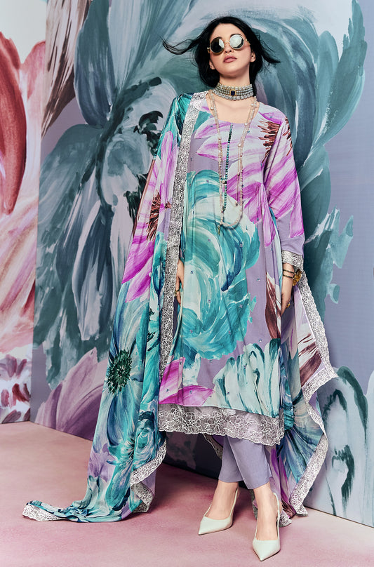 Sukriti Pure Muslin Multi Colour Dress Material