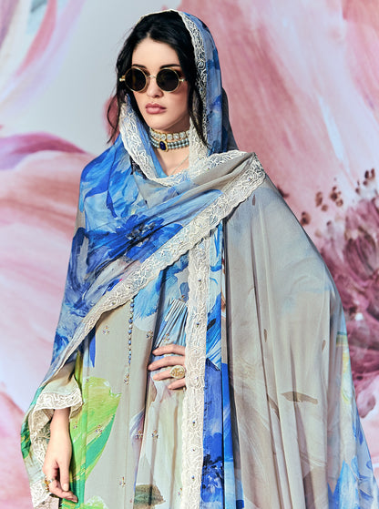 Sukriti Pure Muslin Multi Colour Dress Material