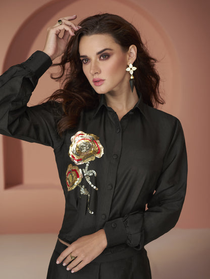 Divyanshi Black Cord Set