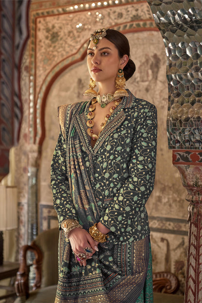 Devika Light Green Silk Saree