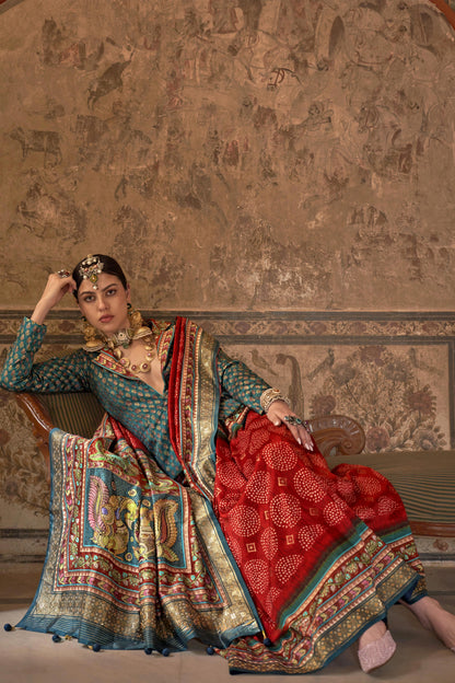 Devika Red Silk Saree