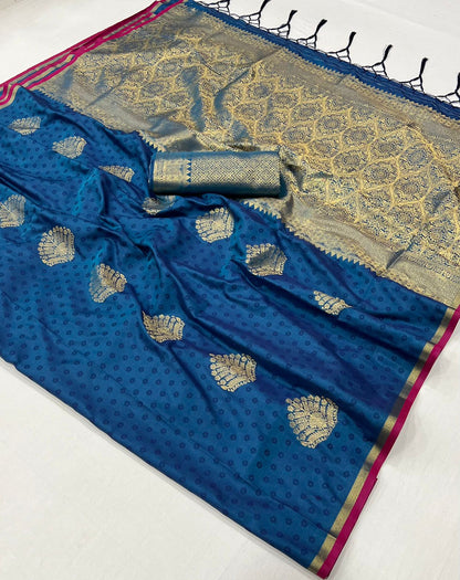 Ishani Dark Blue Silk Saree