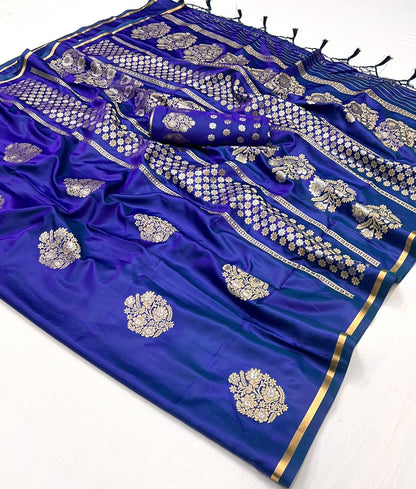 Aarohi Pure Satin Silk Saree - 6 Colours