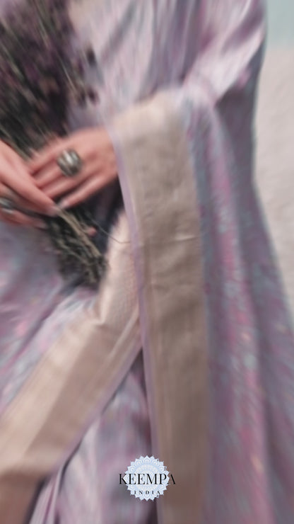 Niharika Blue Satin Silk Saree