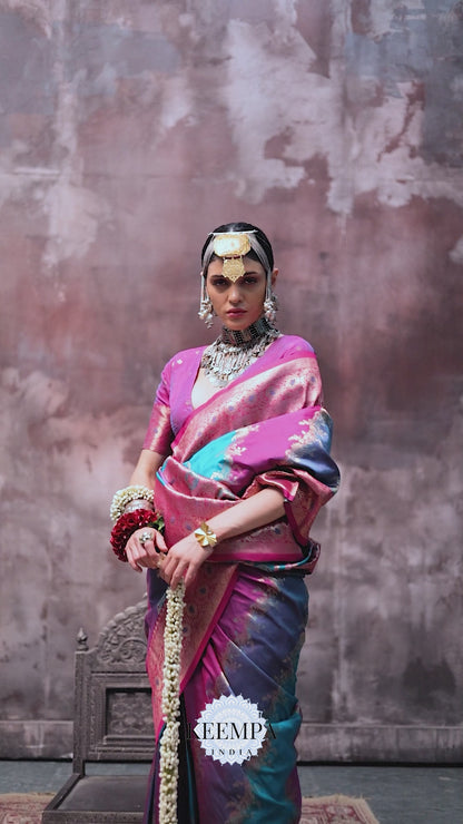 Sharini Multi Colour Silk Saree