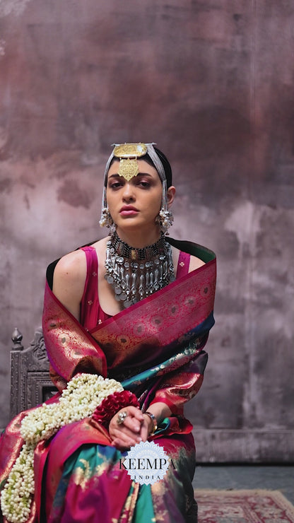 Sarini Multi Colour Silk Saree - Style 2